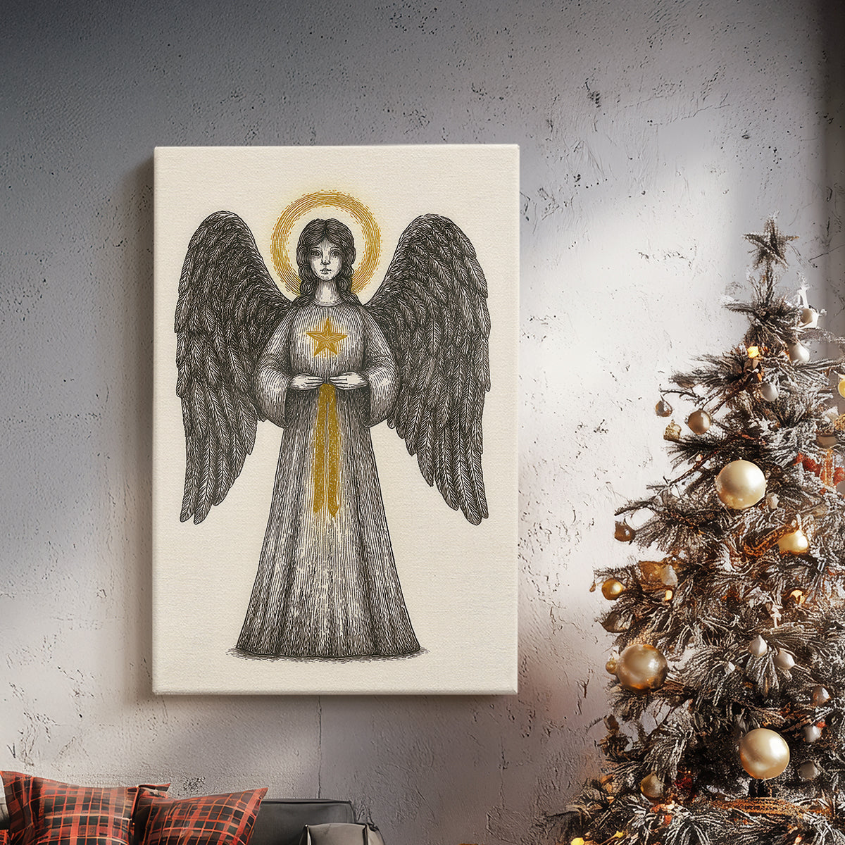 Frostlit Icicles Whisper - Canvas Art Print