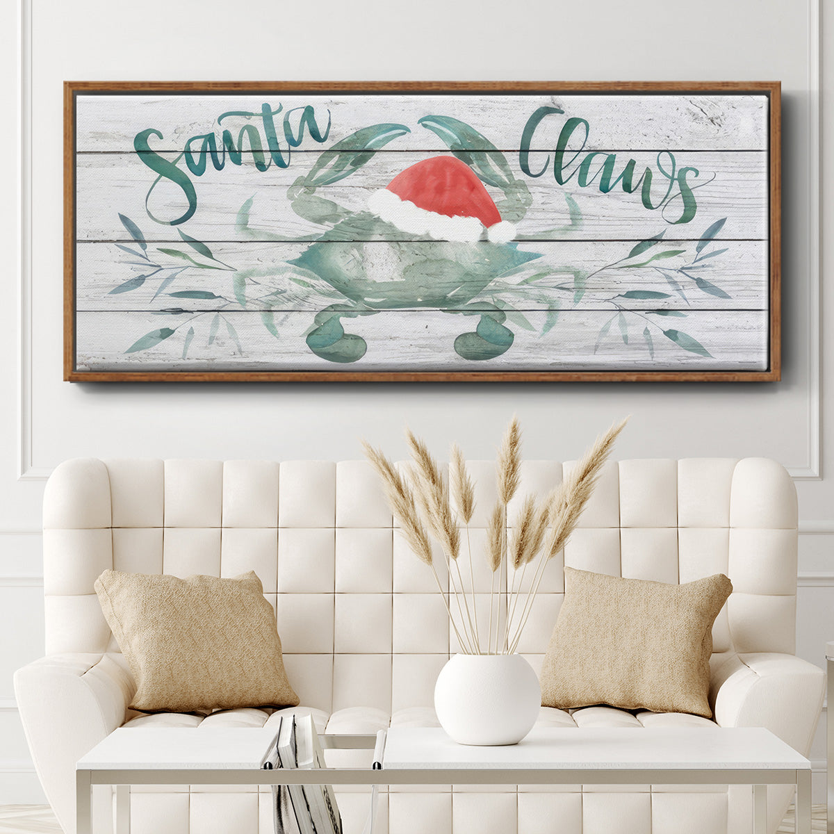 Tis the Seasun Collection D - Floater Framed Canvas Print