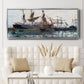 Ships in Harbor, 1873 - Floater Framed Canvas Print