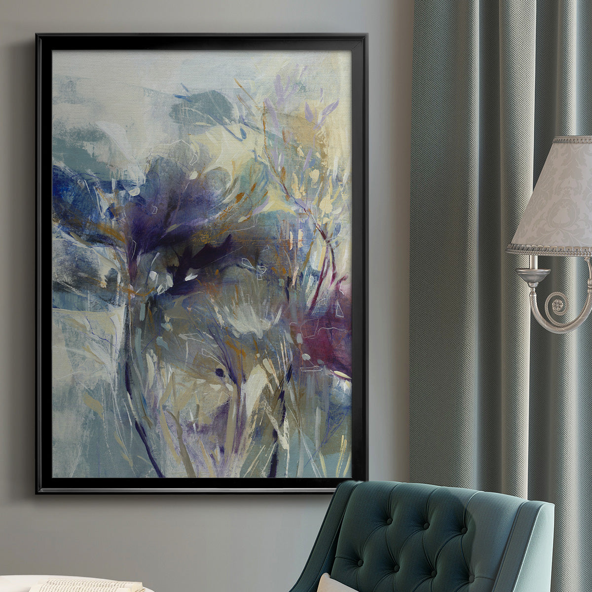 Meadow Saffron I - Modern Framed Canvas Print