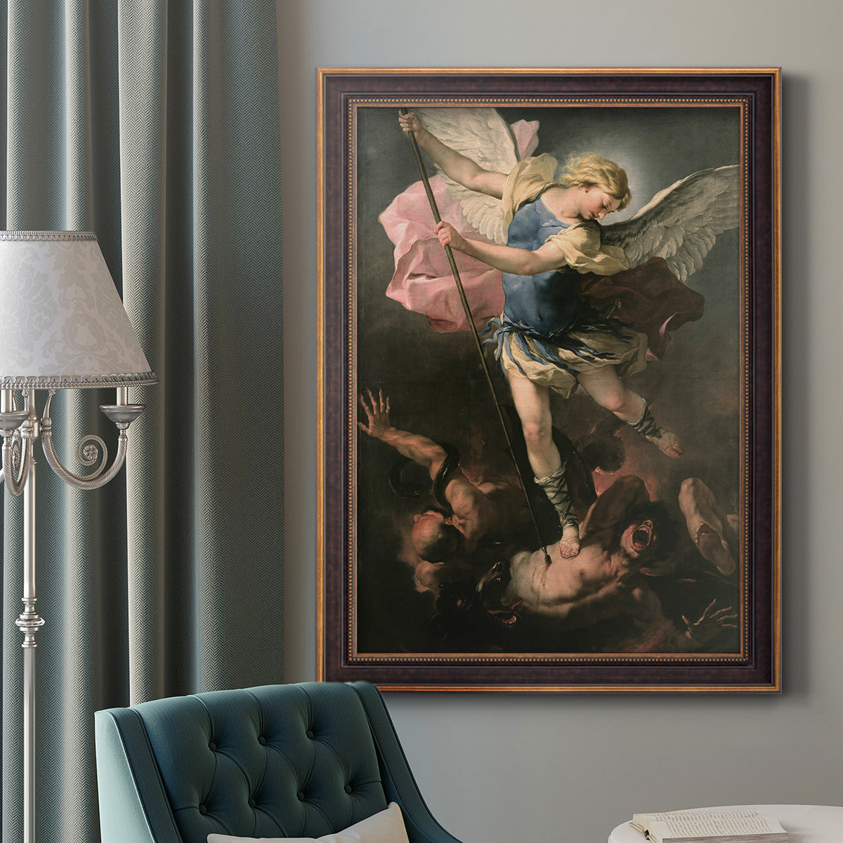 St. Michael - Ornate Framed Canvas Print