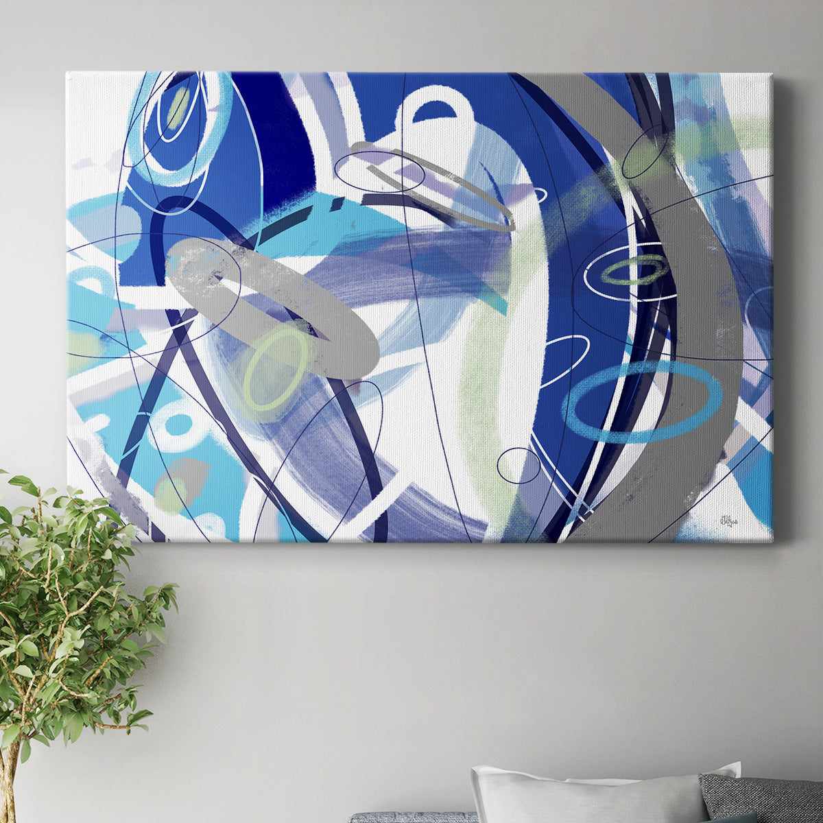 Blue Flow - Canvas Art Print