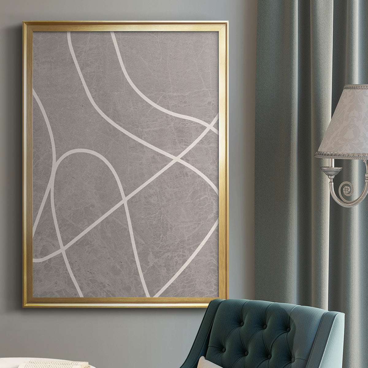 Fissures I - Modern Framed Canvas Print