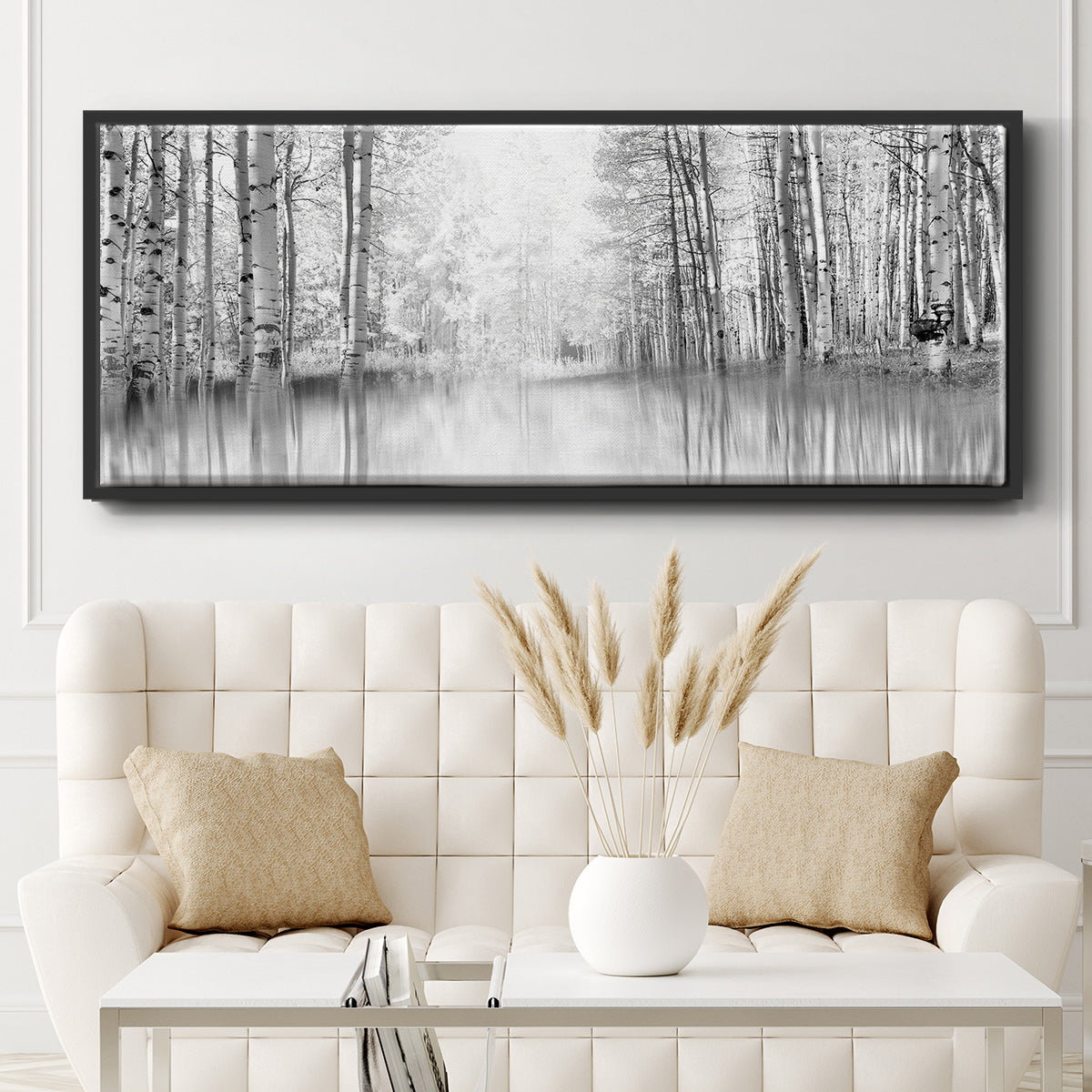 Aspen Reflection - Floater Framed Canvas Print