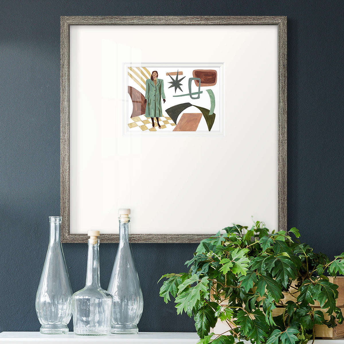 Vintage Vibes II Premium Framed Print Double Matboard