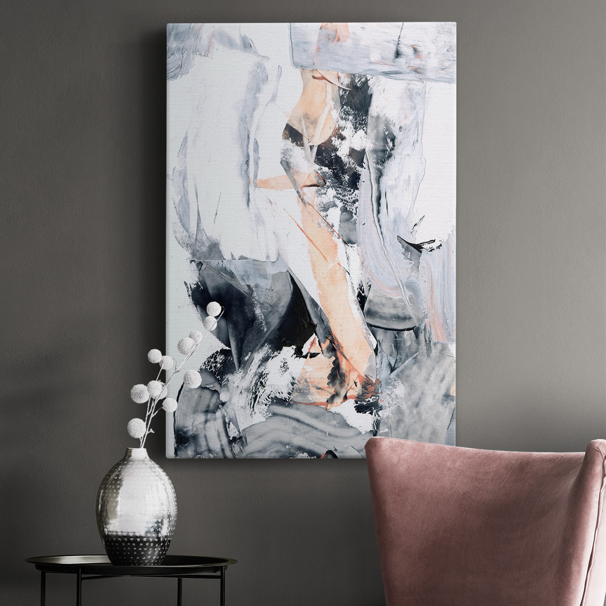 Blush Flame II Premium Gallery Wrapped Canvas - Ready to Hang