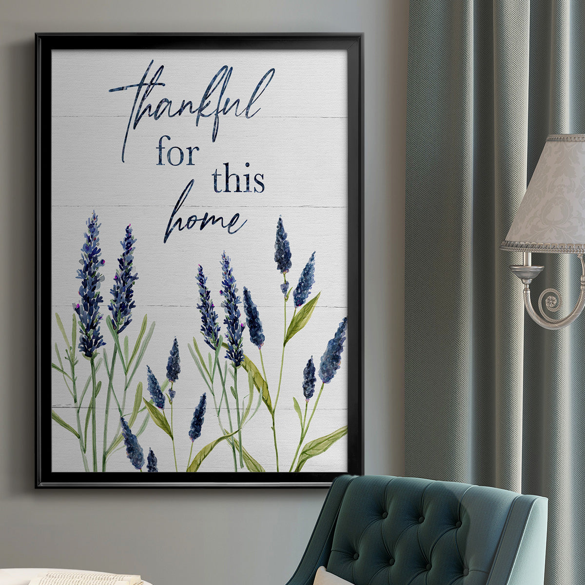 Thankful for this Home - Modern Framed Canvas Print