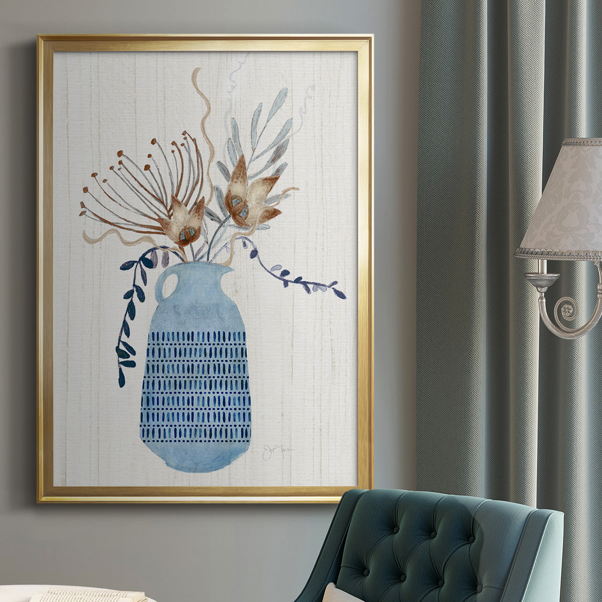 Boho Arrangement I - Modern Framed Canvas Print