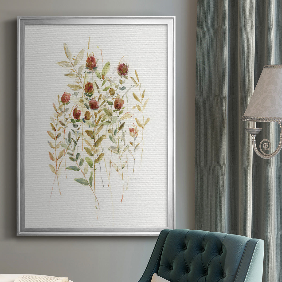 Wildflower Breeze II - Modern Framed Canvas Print