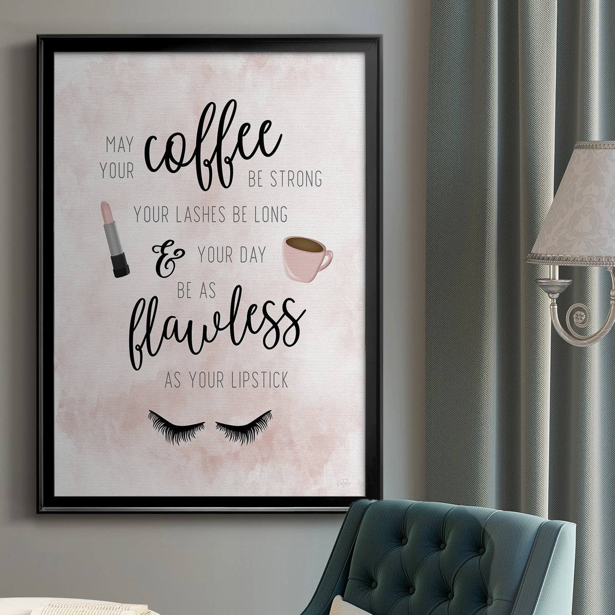 May Your Coffee Be Strong - Modern Framed Canvas Print