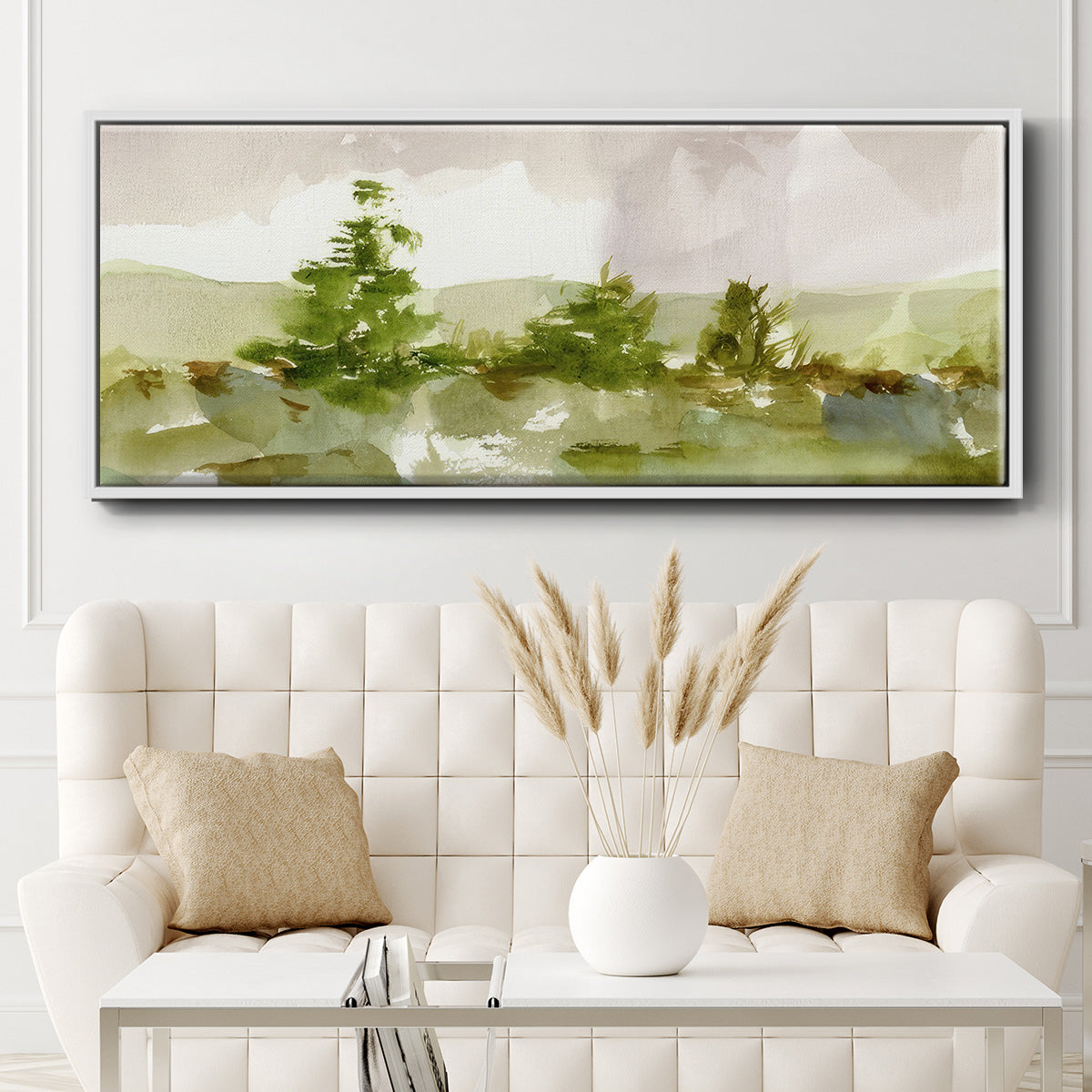Morning Retreat I - Floater Framed Canvas Print