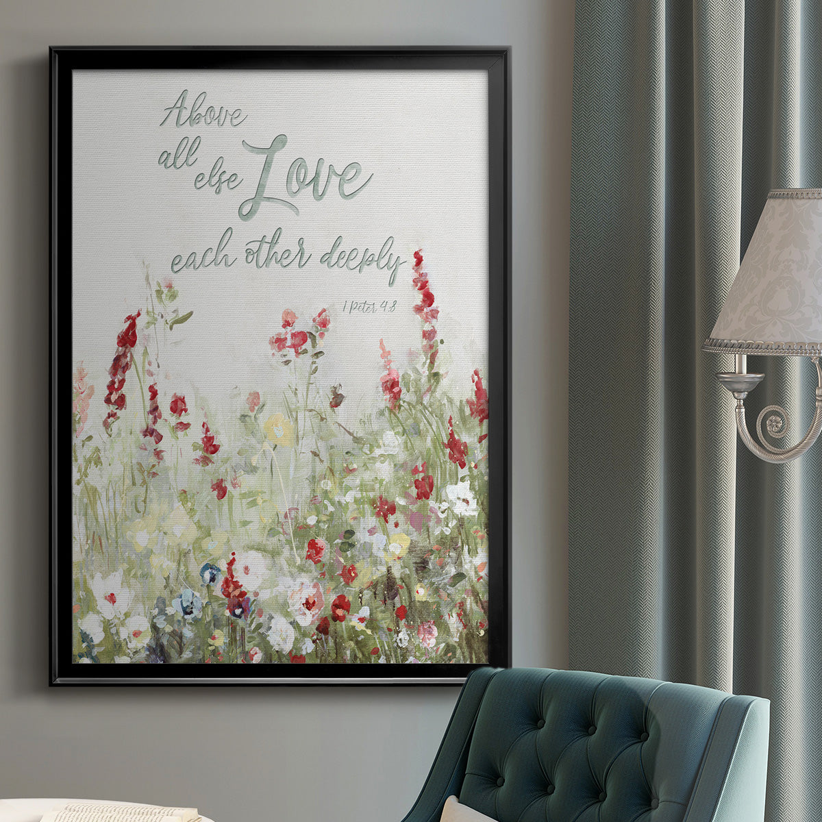 Love Meadow - Modern Framed Canvas Print