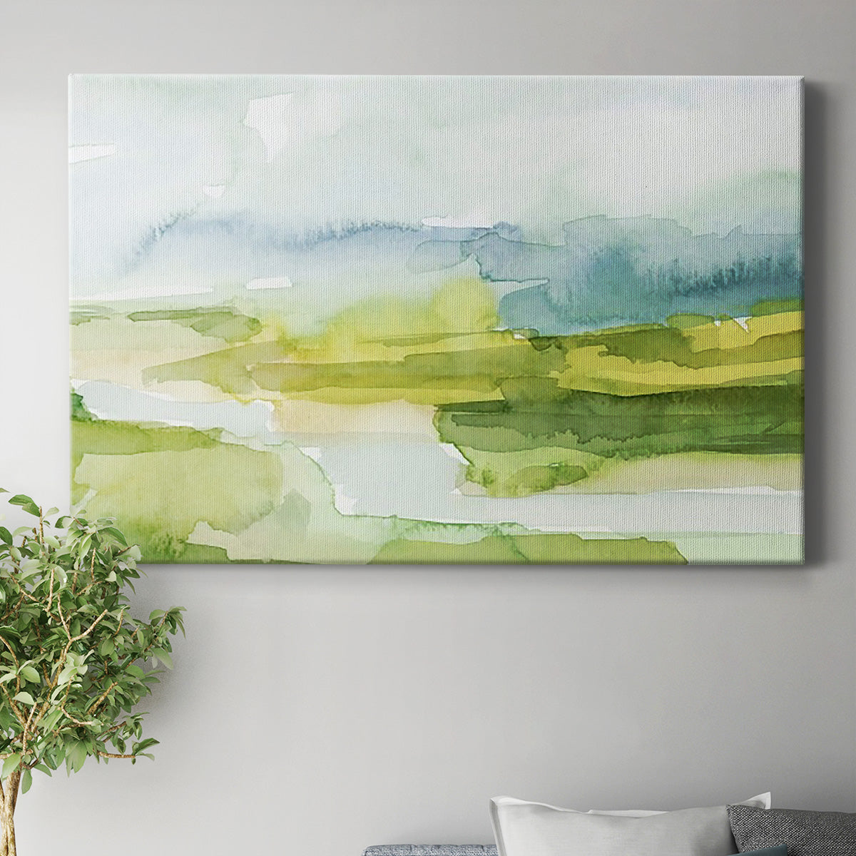 Watery Lowlands I Premium Gallery Wrapped Canvas - Ready to Hang