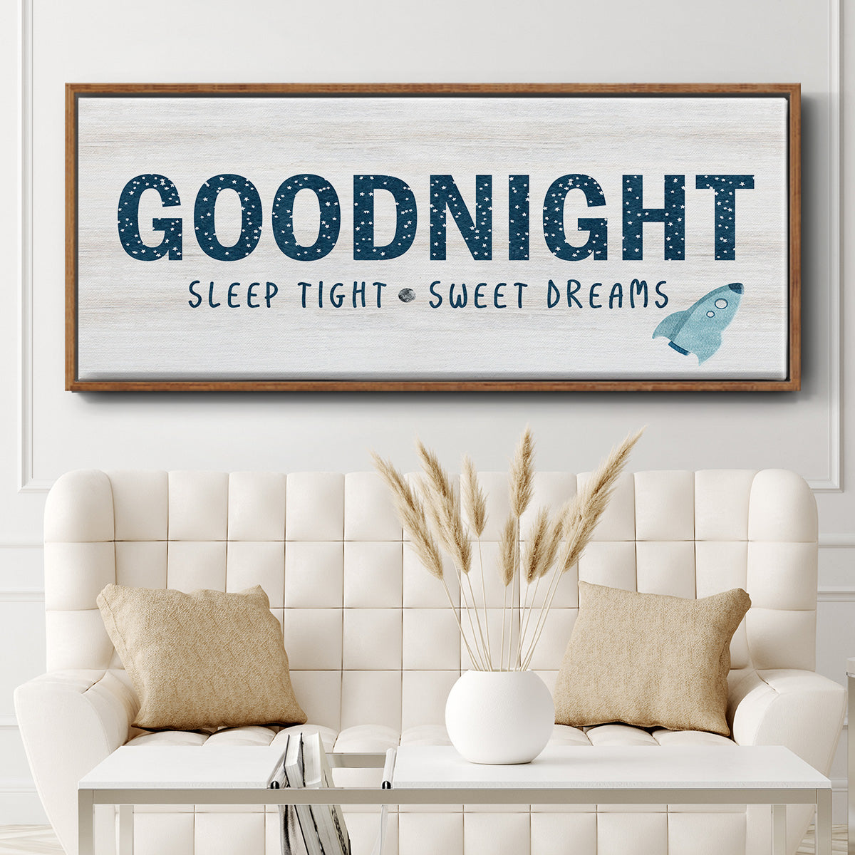 Sleep Tight Sweet Dreams - Floater Framed Canvas Print