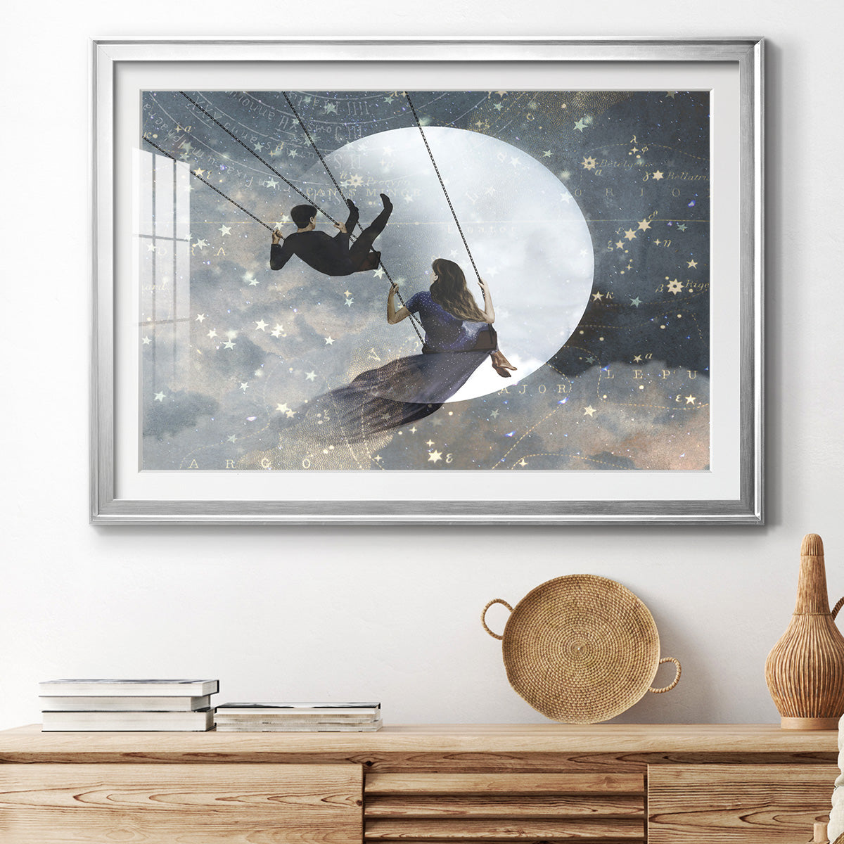 Celestial Love II - Modern Framed Art Print