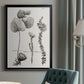 Black & White Protea on Linen II - Modern Framed Canvas Print