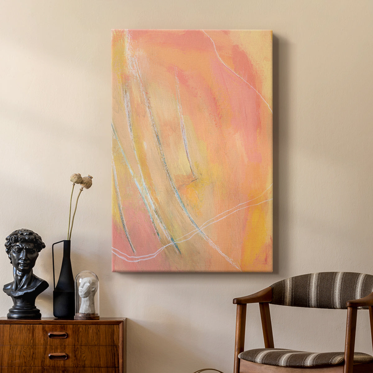Peach Bliss I - Canvas Art Print