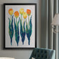 Tulips in a Row I - Modern Framed Canvas Print