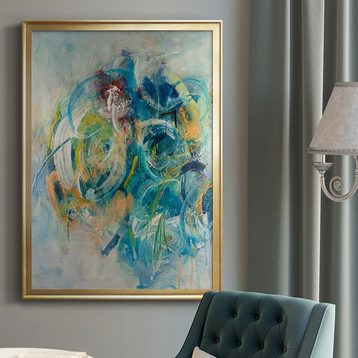 Silent Energy II - Modern Framed Canvas Print