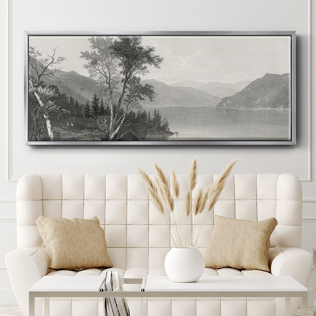 Lake George - Floater Framed Canvas Print