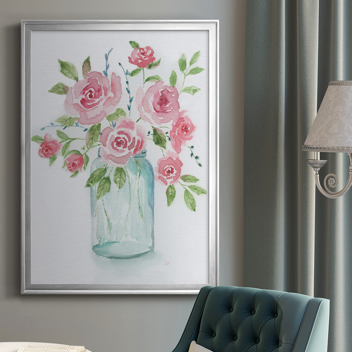 Adorable II - Modern Framed Canvas Print