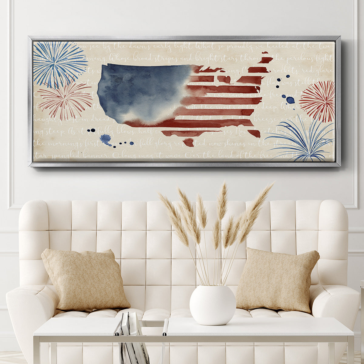 Fourth of July Collection C - Floater Framed Canvas Print