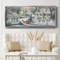 Village Sleigh Ride - Floater Framed Canvas Print