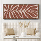 Terra Cotta Block Palms I - Floater Framed Canvas Print