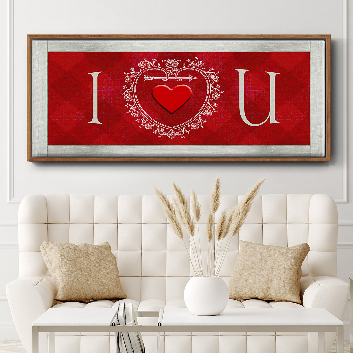 DIY Love Collection H - Floater Framed Canvas Print