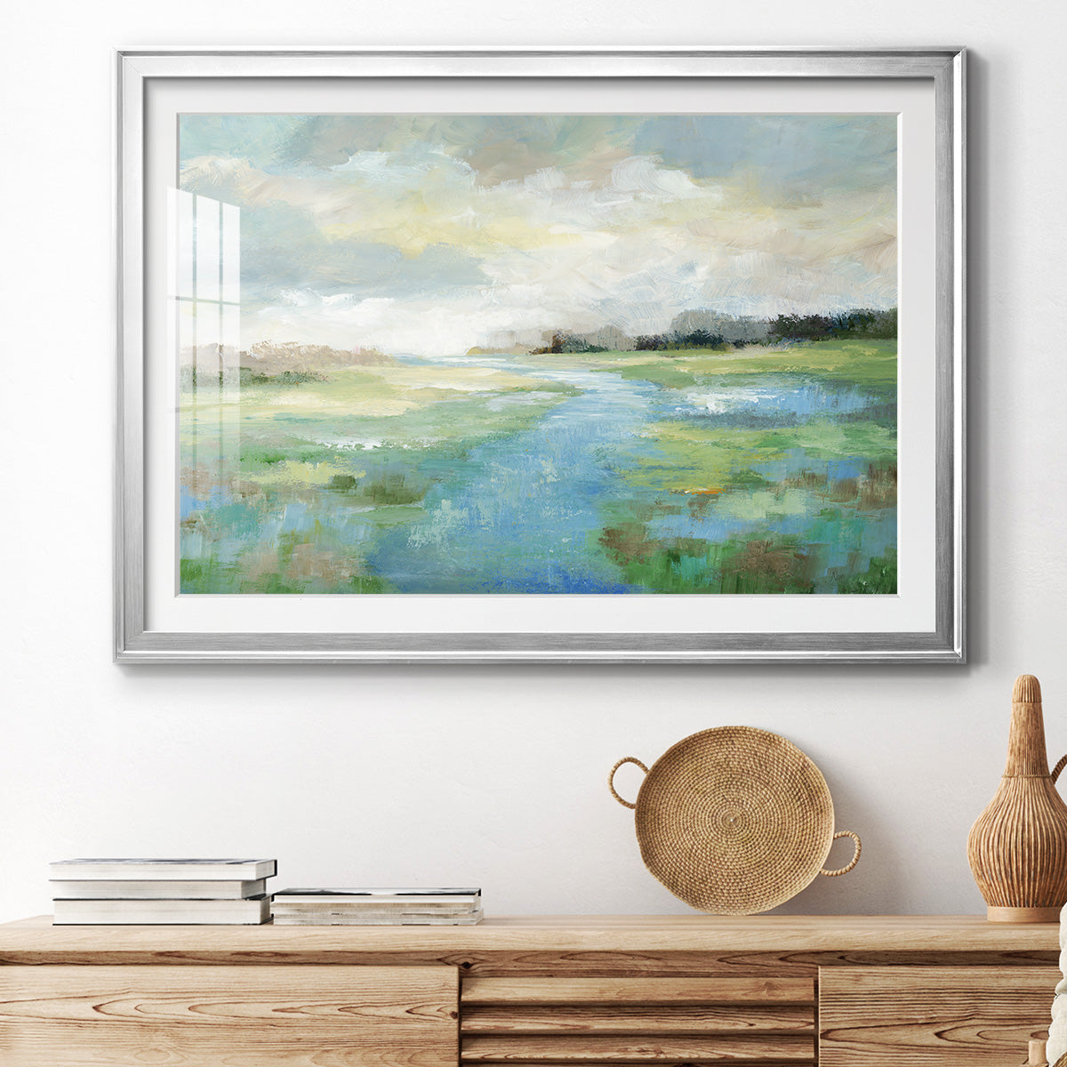 Winding Stream Premium Framed Print - Ready to Hang