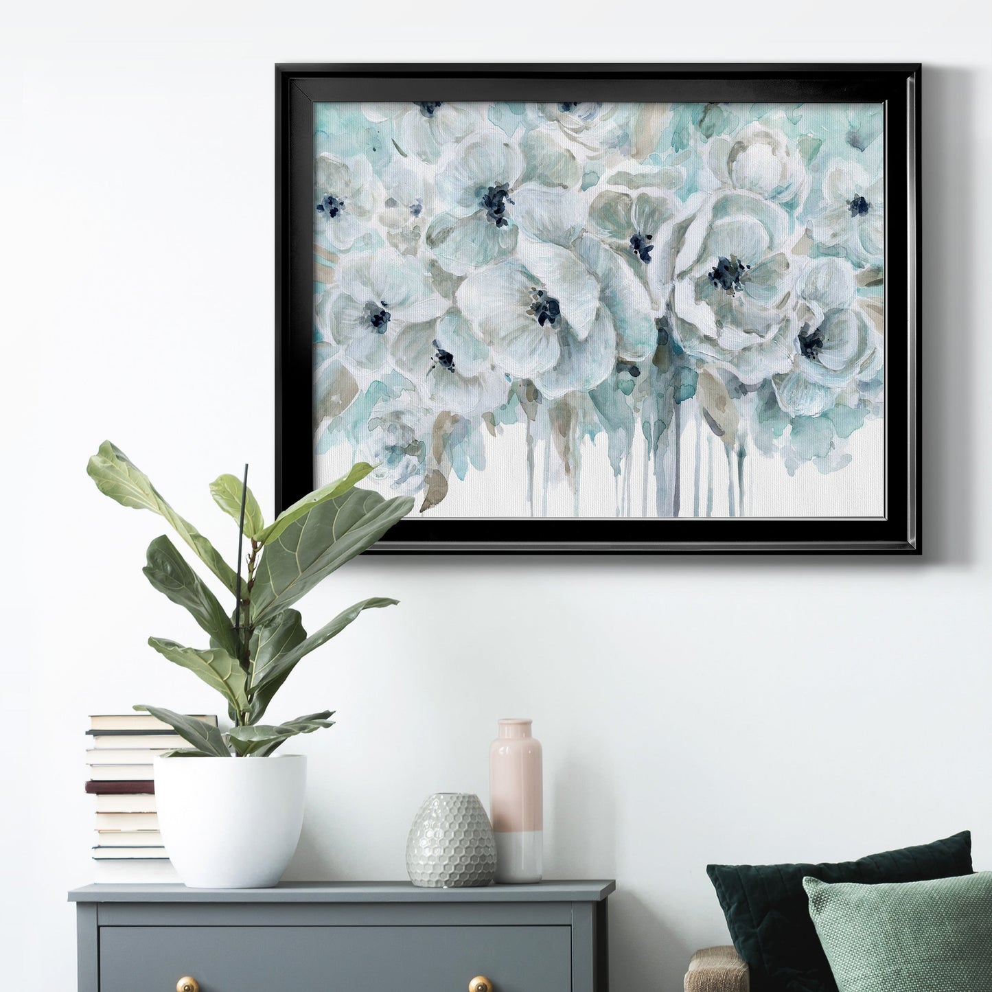 Teal Harmony II Premium Classic Framed Canvas - Ready to Hang