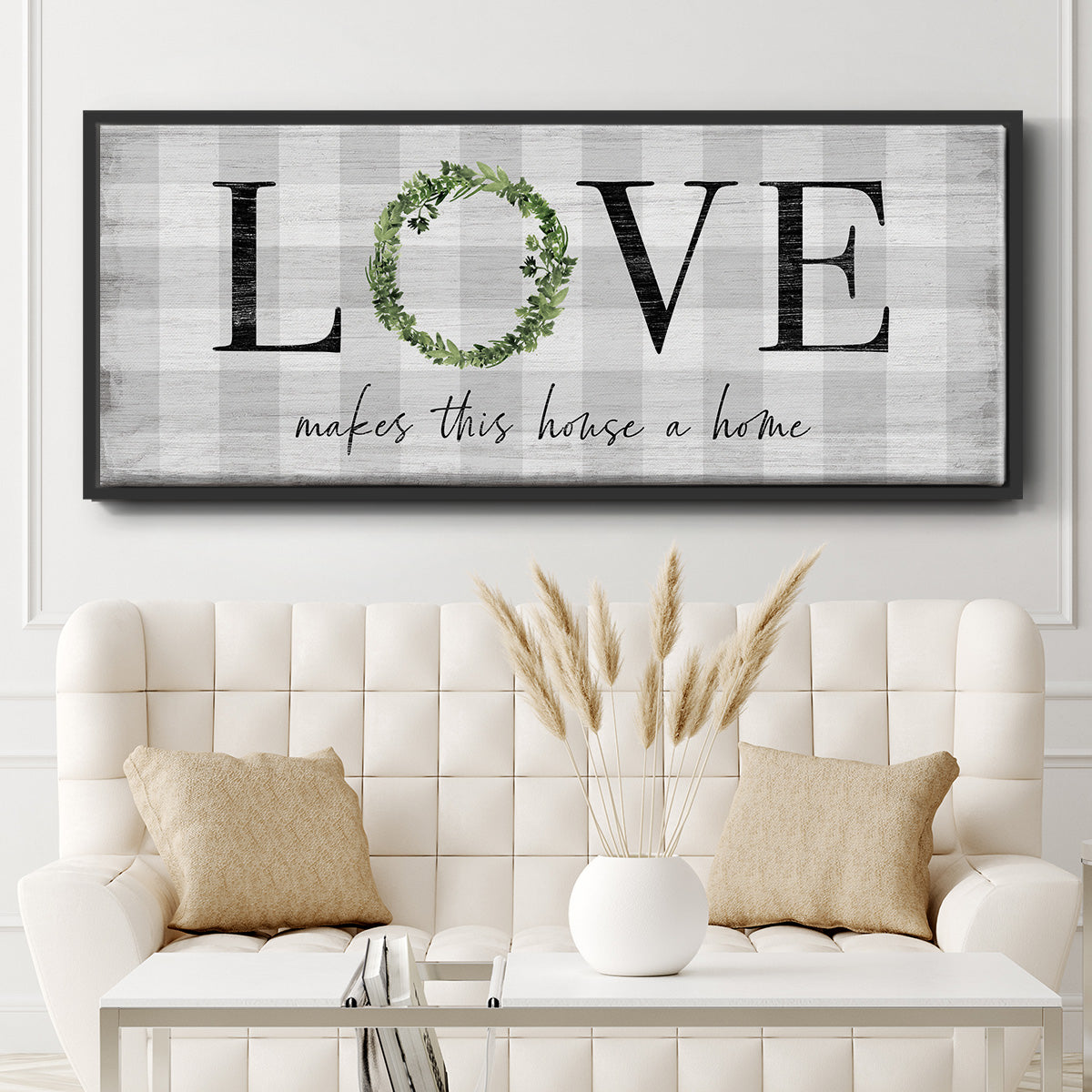 Makes This House A Home - Floater Framed Canvas Print