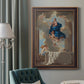 Classical religious depiction of the Assumption of the Virgin by Nicolas Poussin in an ornate bronzed mahogany wood frame displayed in a dark-toned interior setting.