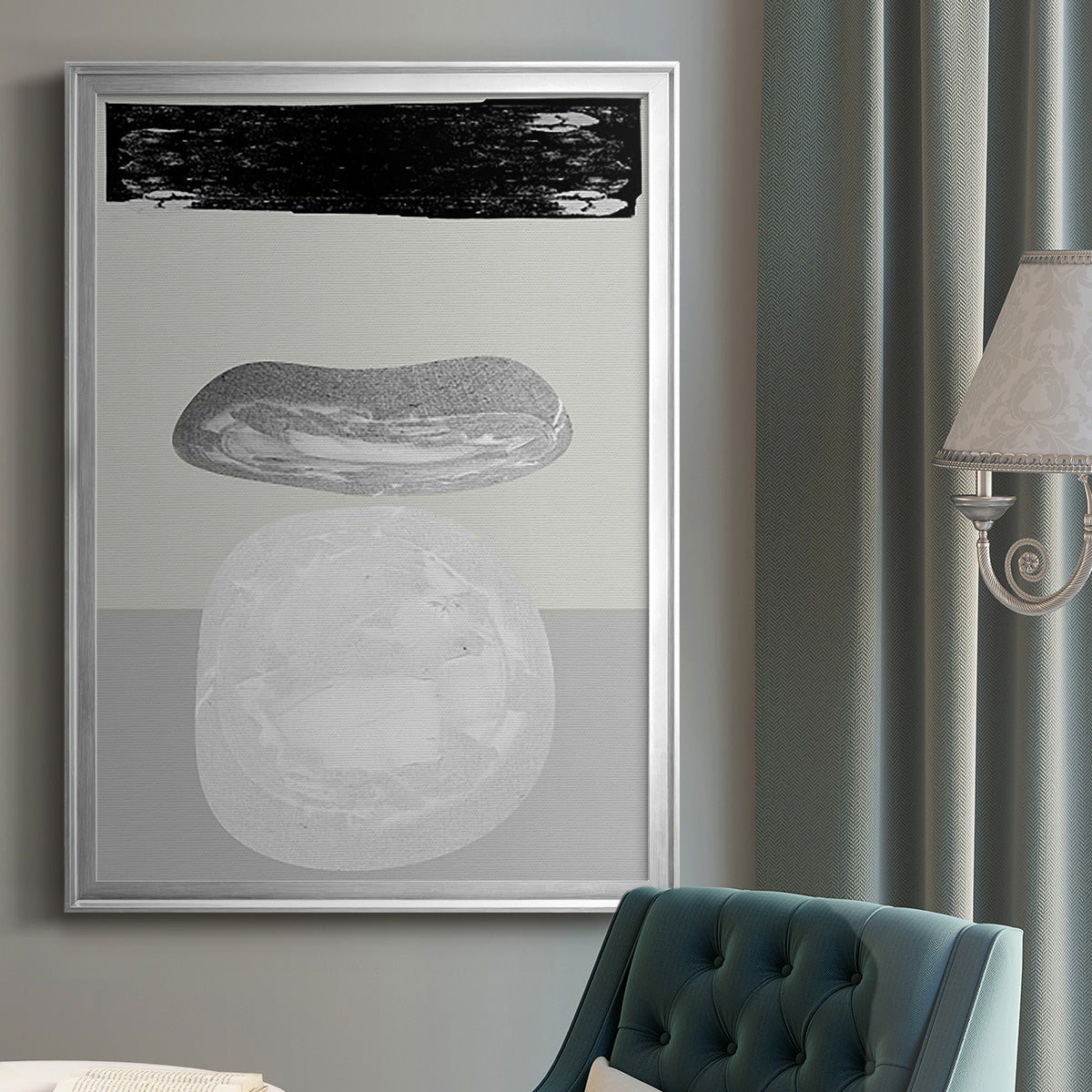 Eggy II - Modern Framed Canvas Print