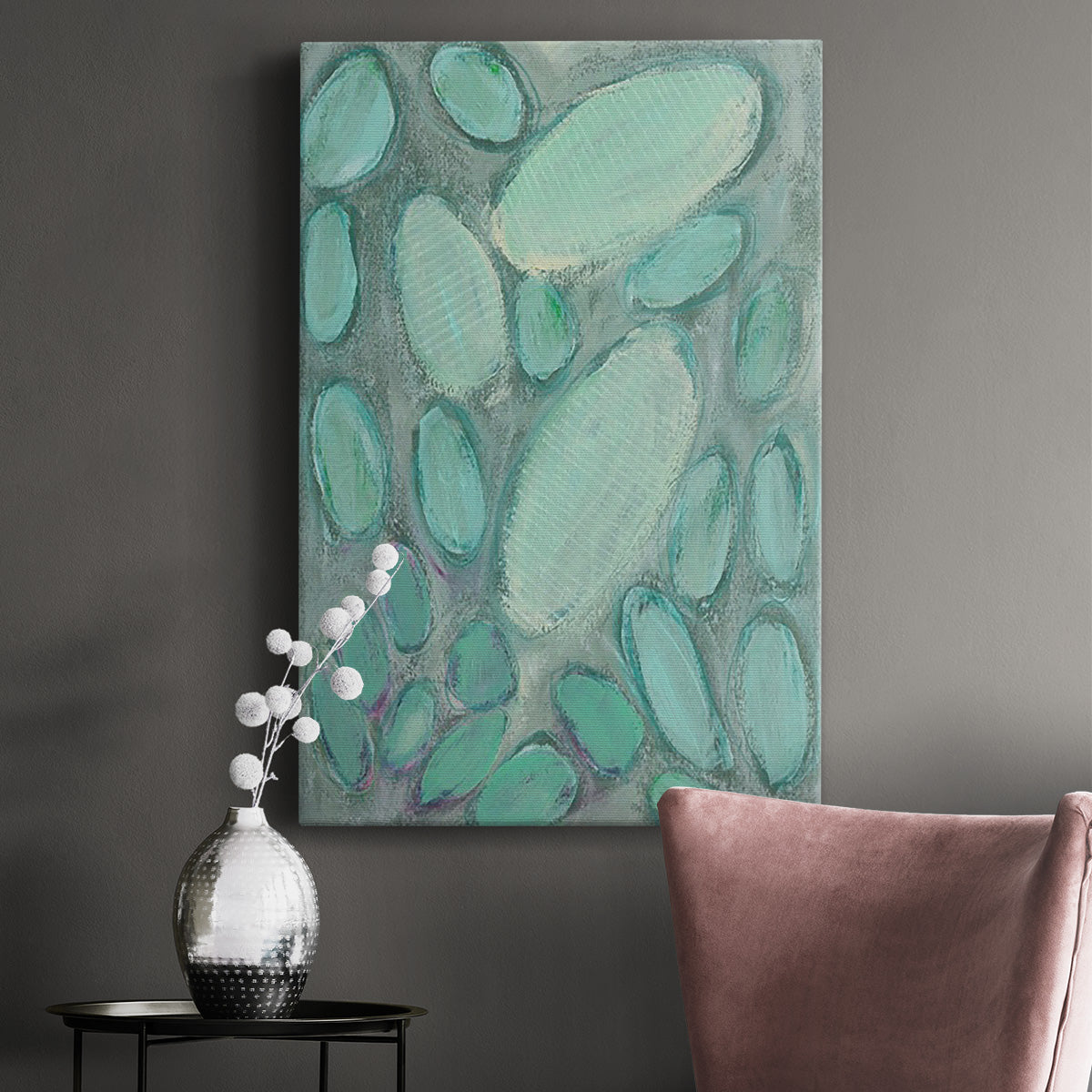 Blue Orbs II - Canvas Art Print