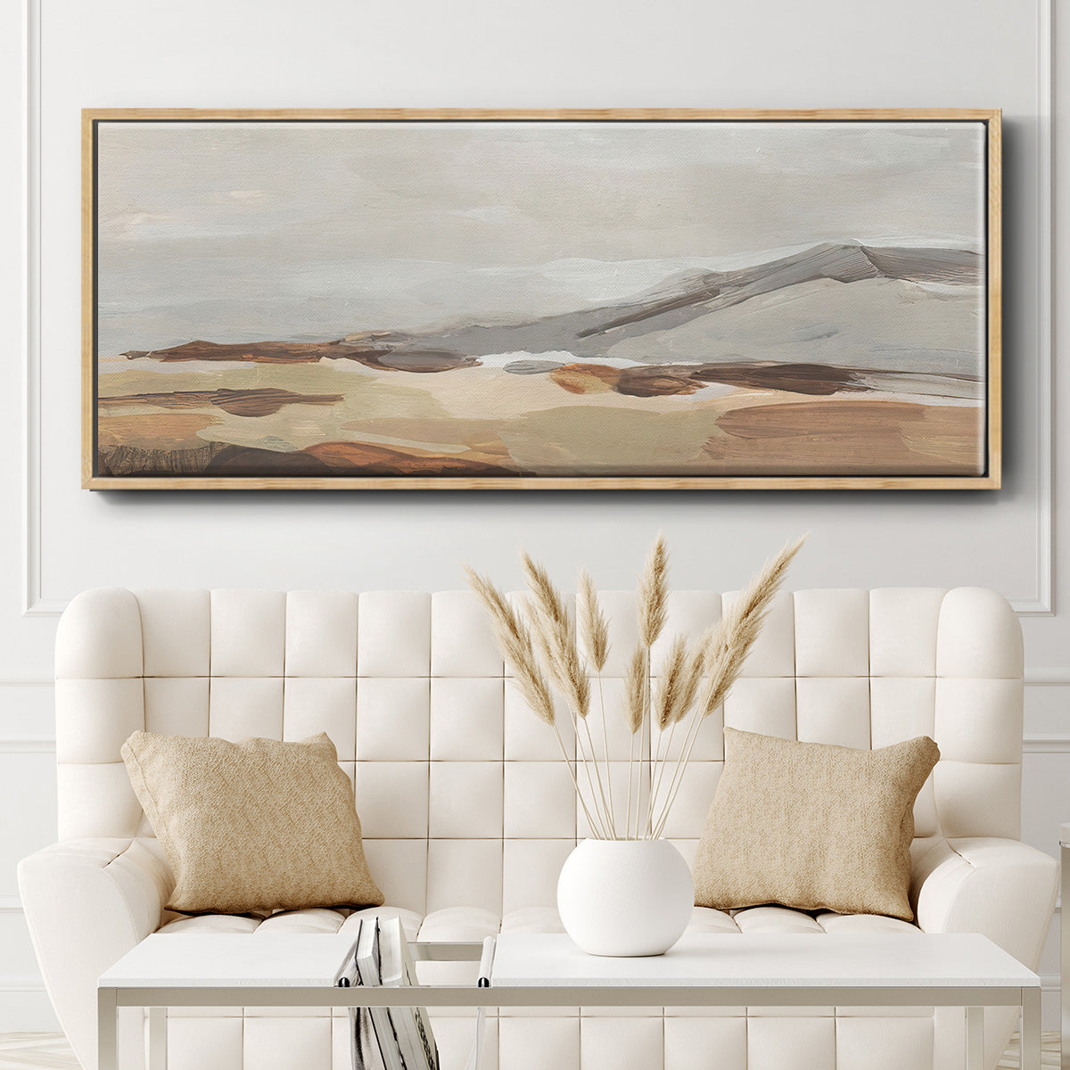 Dusky Mountain I - Floater Framed Canvas Print