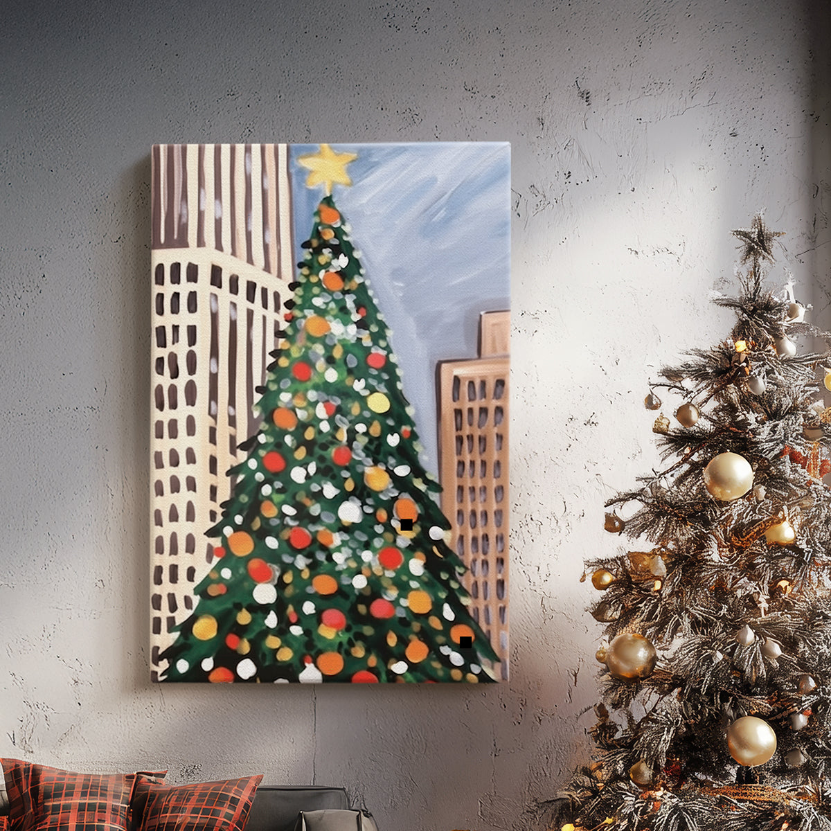 Pale Winter Wreath of Twilight - Canvas Art Print