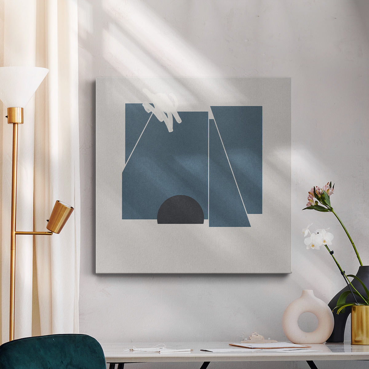 Blue Felt II - Canvas Art Print