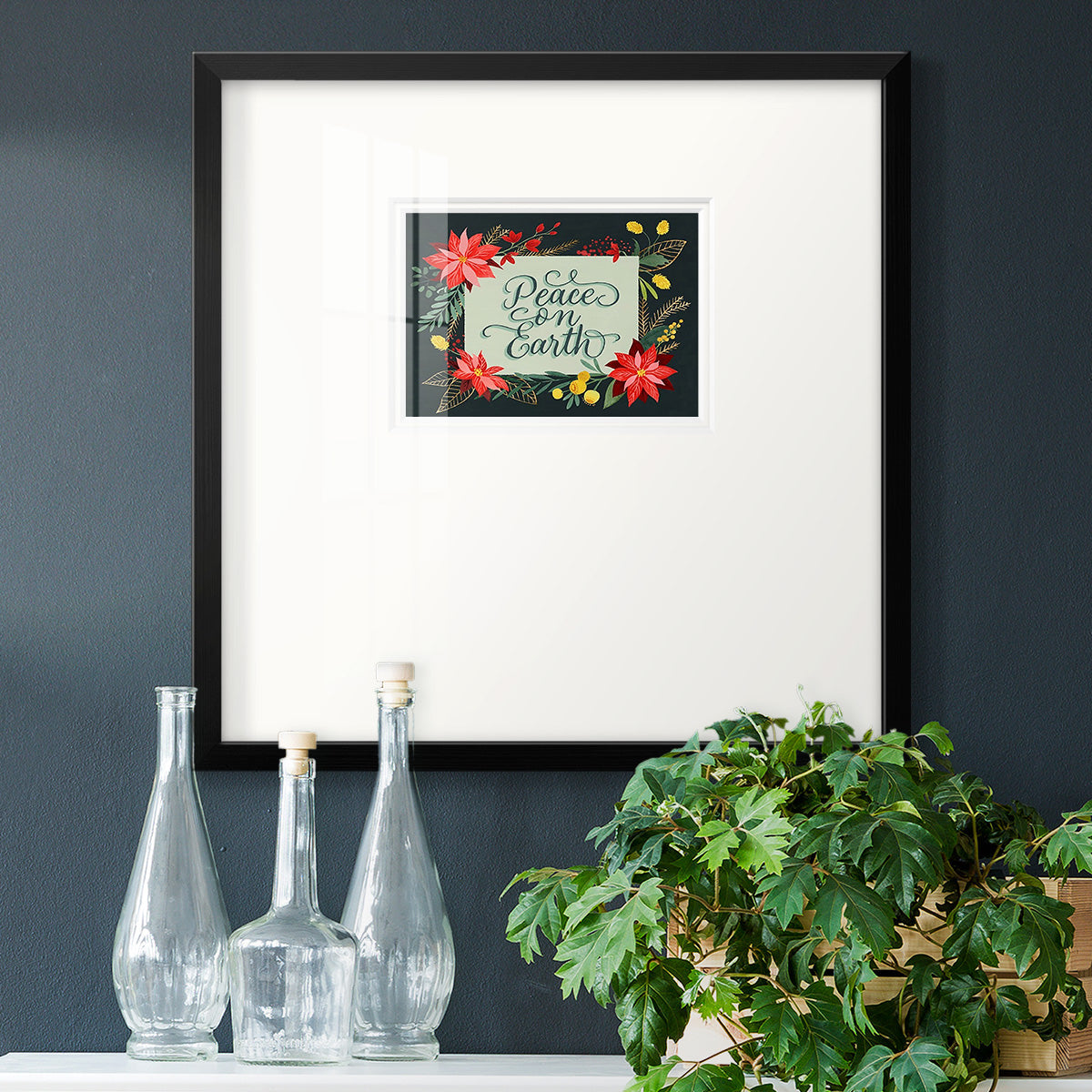 Bright Christmas Night  II Premium Framed Print Double Matboard