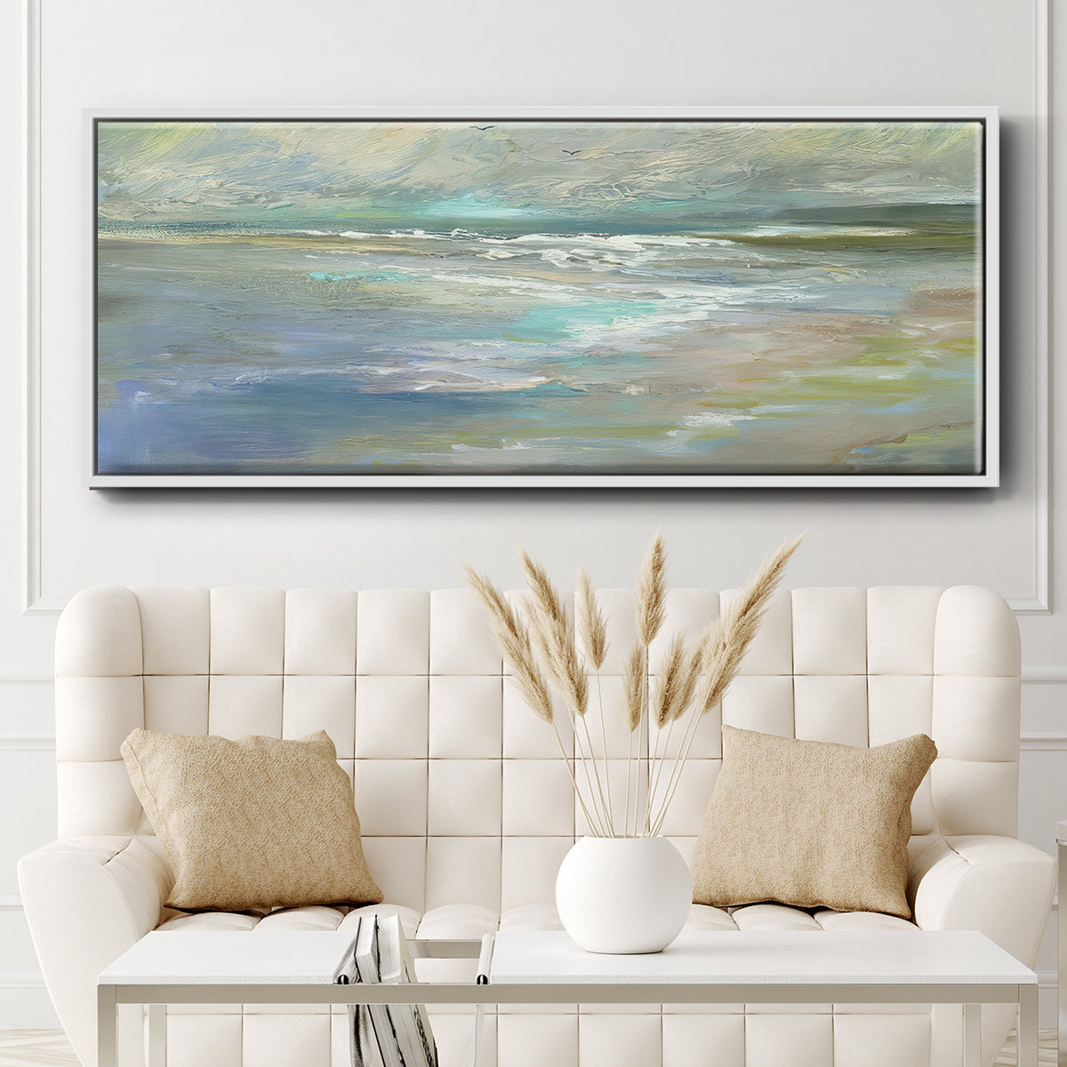 Beach Light I - Floater Framed Canvas Print