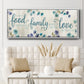 Food Family Love - Floater Framed Canvas Print