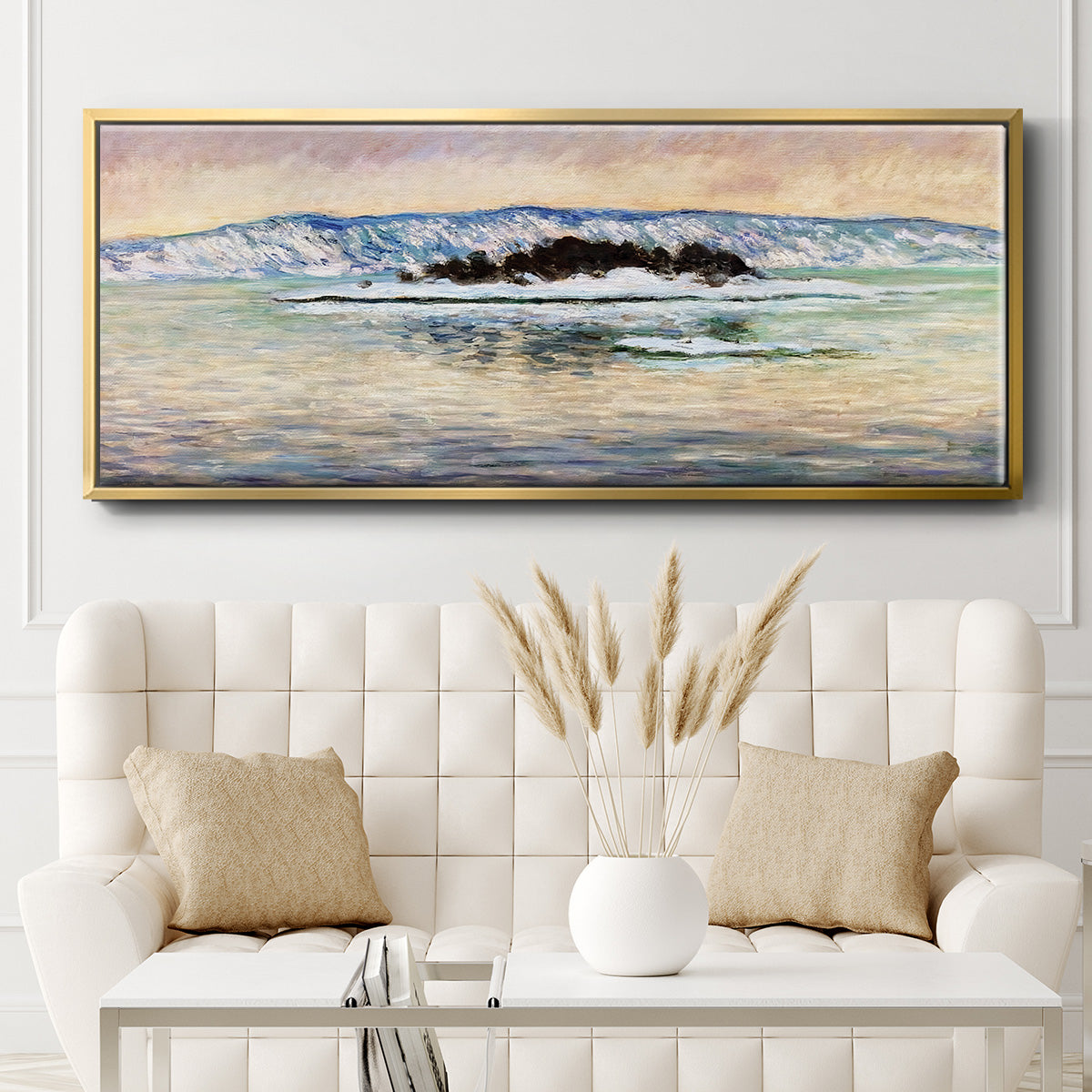 The Fjord, Near Christiania, 1893 - Floater Framed Canvas Print