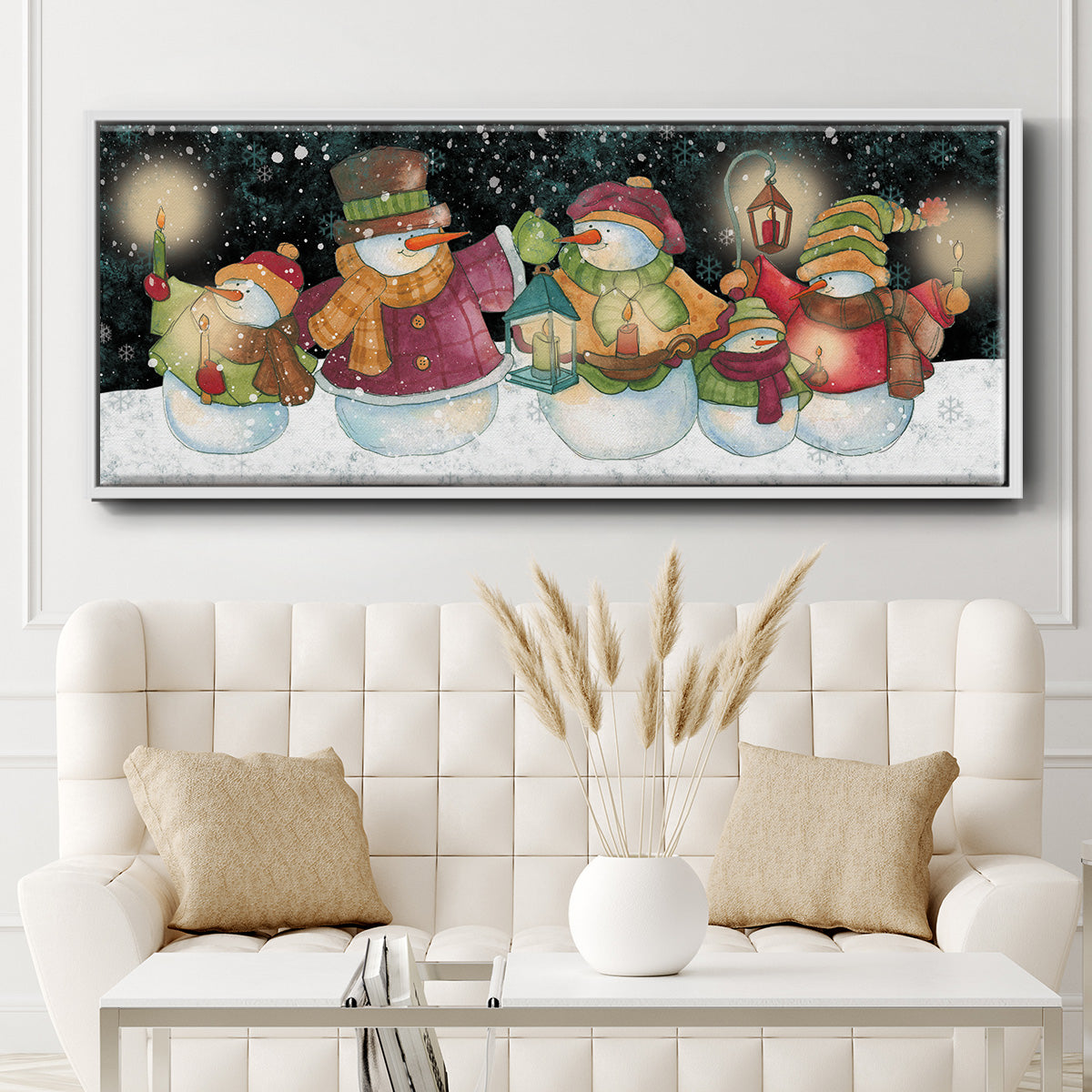 Christmas Lineup - Floater Framed Canvas Print