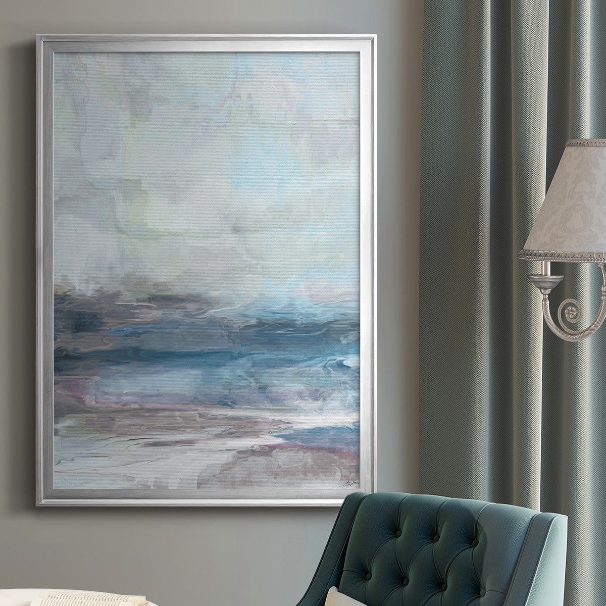 Valle Azzurra - Modern Framed Canvas Print
