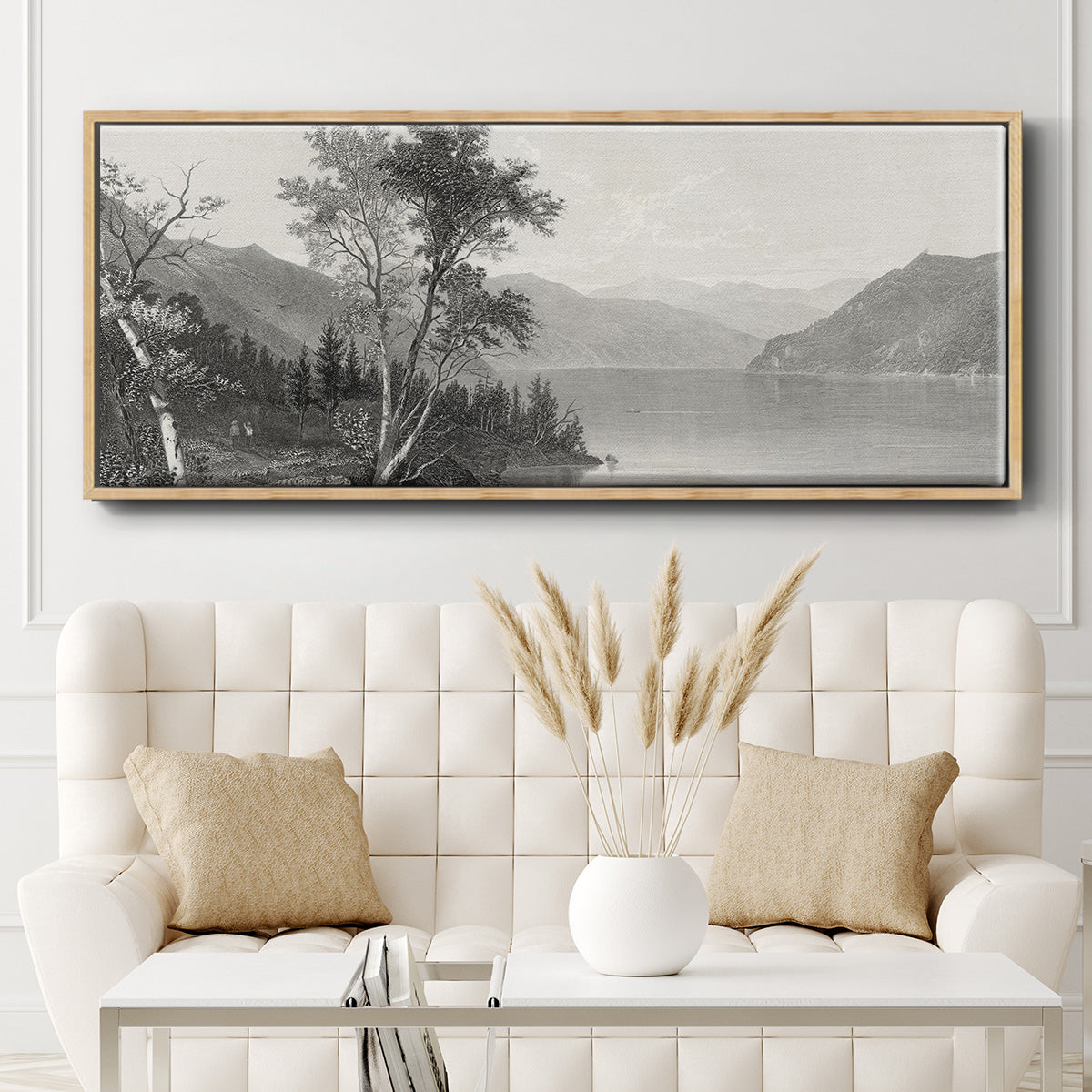 Lake George - Floater Framed Canvas Print