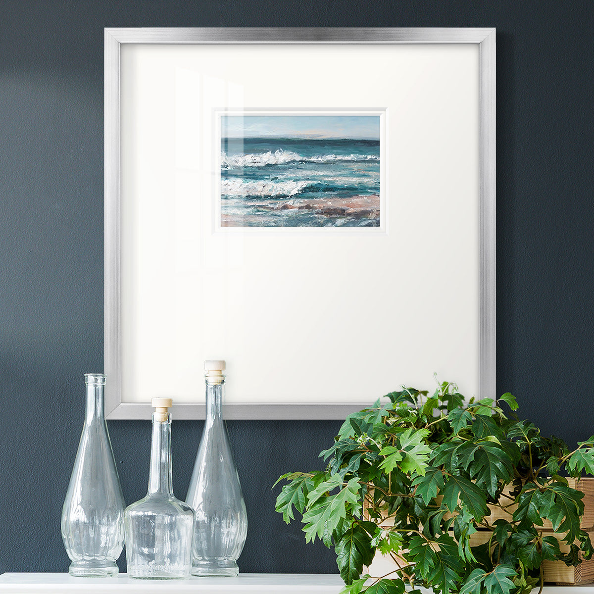 Ocean Breakers I Premium Framed Print Double Matboard