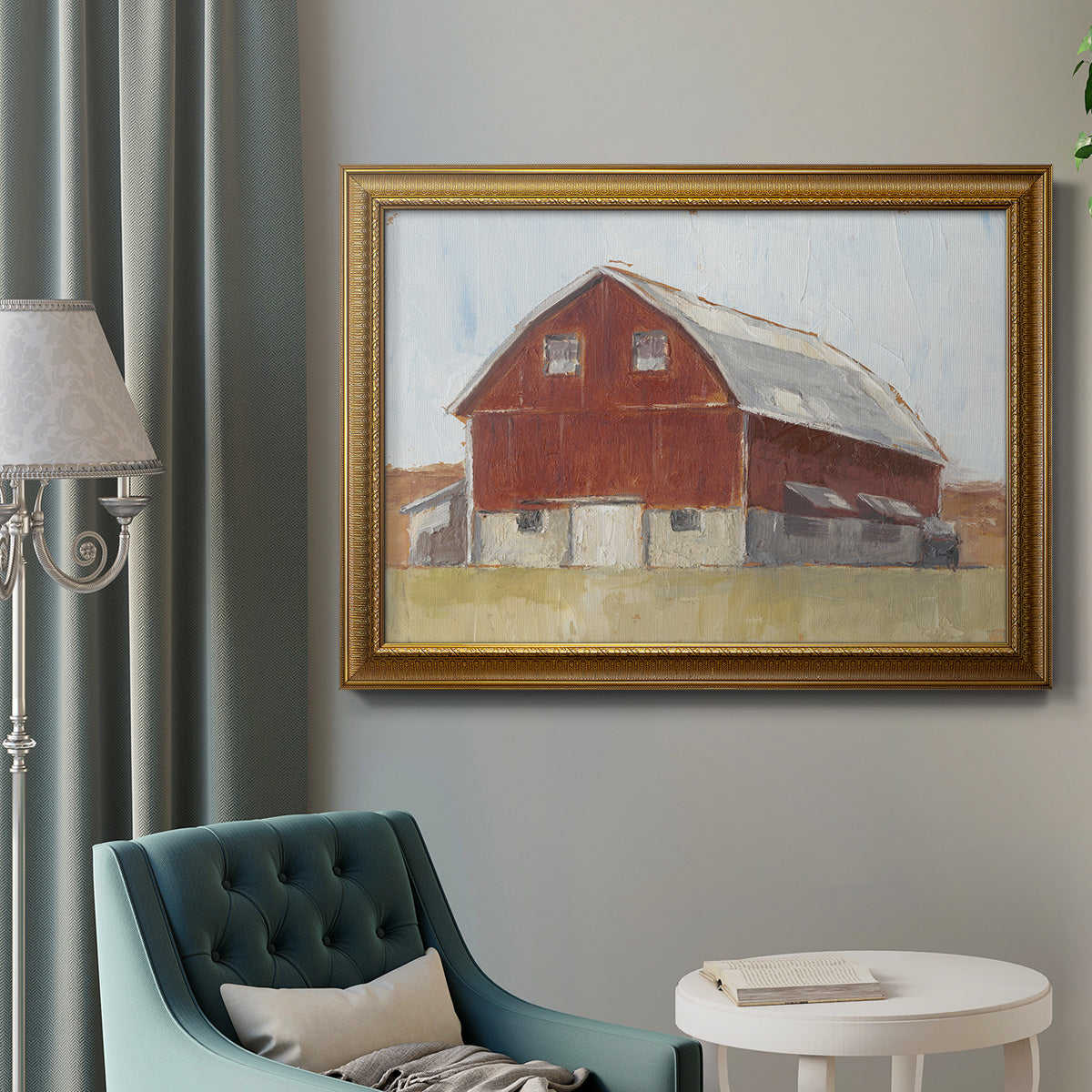 Rustic Red Barn II Premium Framed Canvas- Ready to Hang