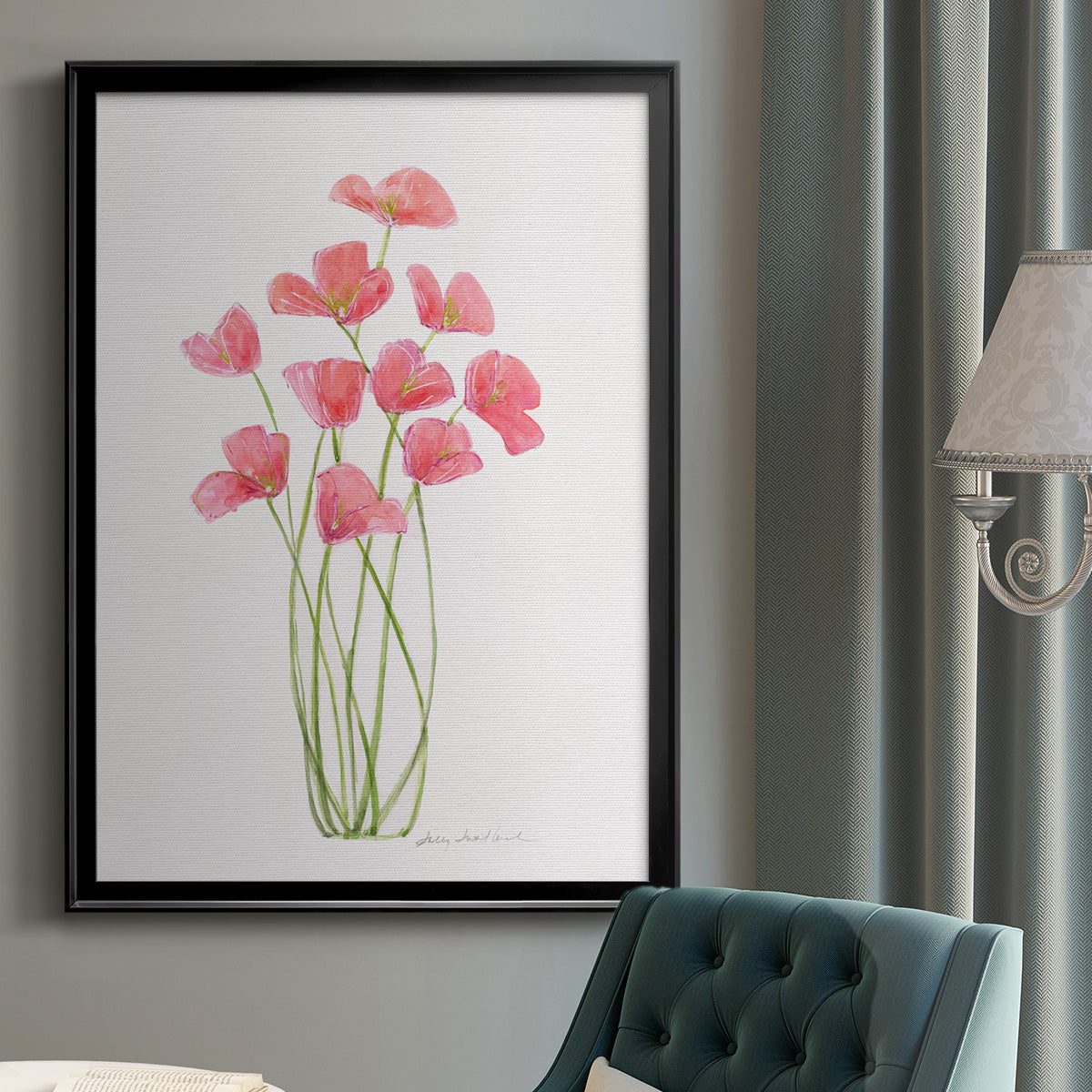 Intertwined Bouquet I - Modern Framed Canvas Print