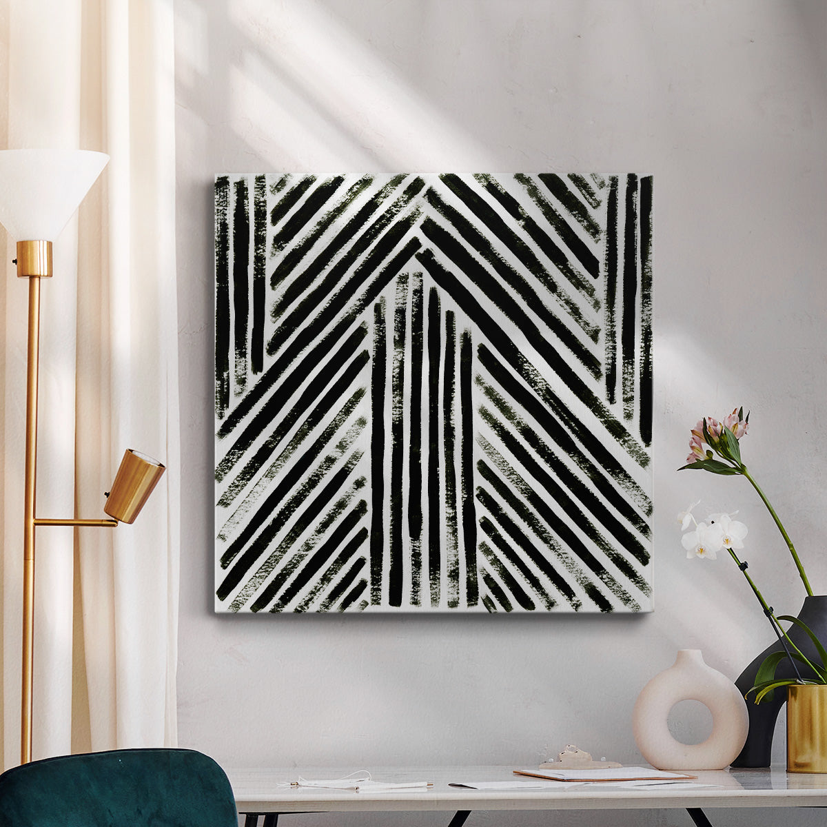 Concentric Ink II - Canvas Art Print