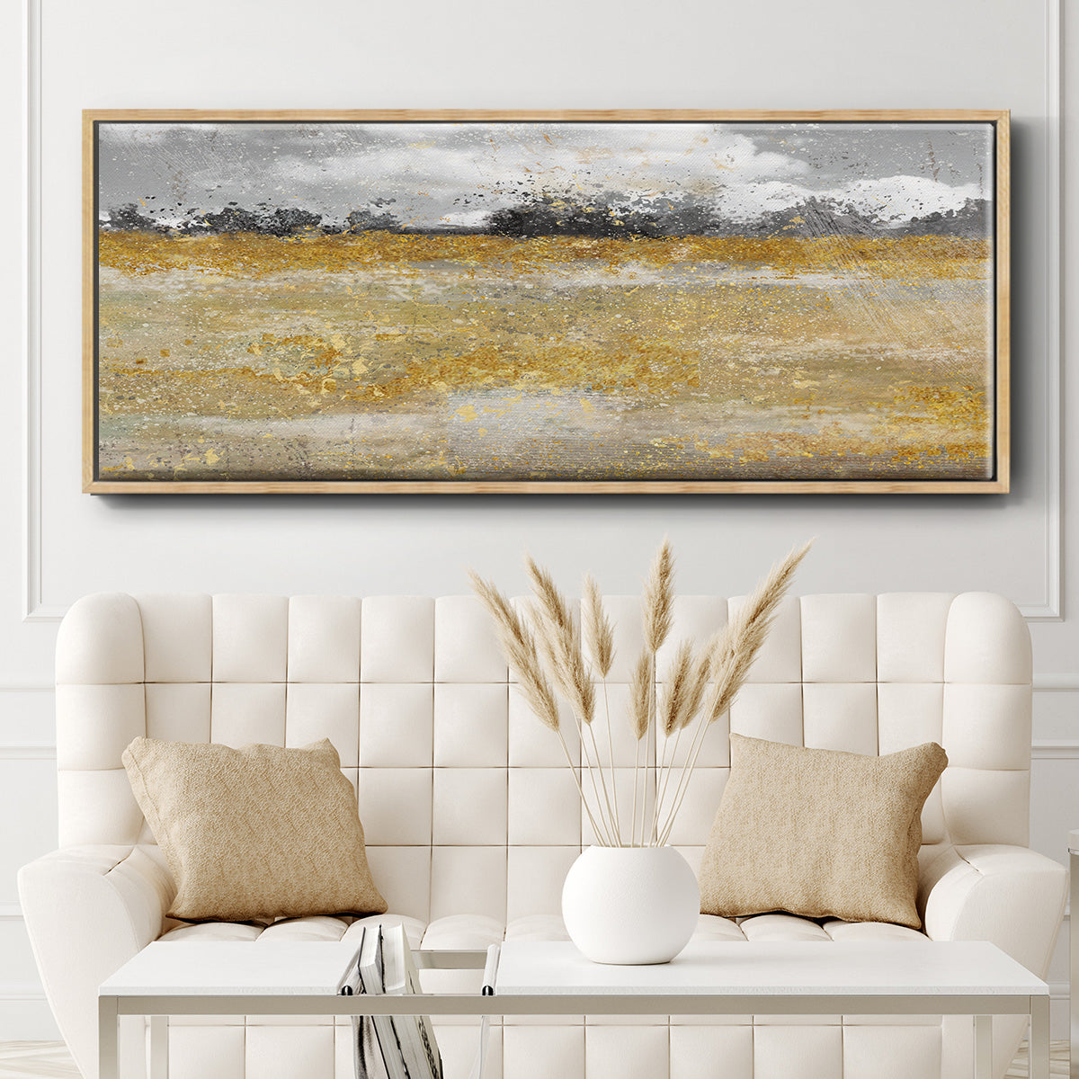 Meadow Shimmer II - Floater Framed Canvas Print